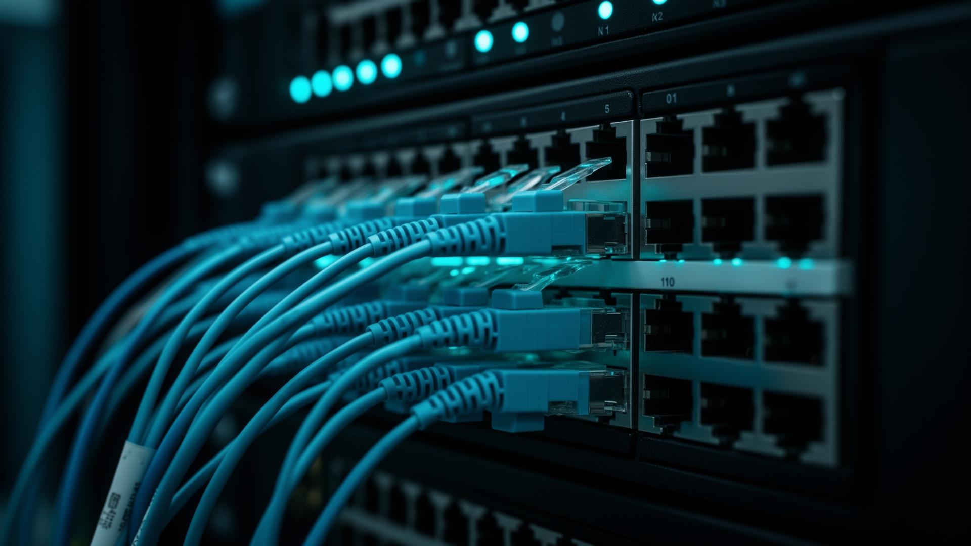 Patch cables in a high-density network switch
